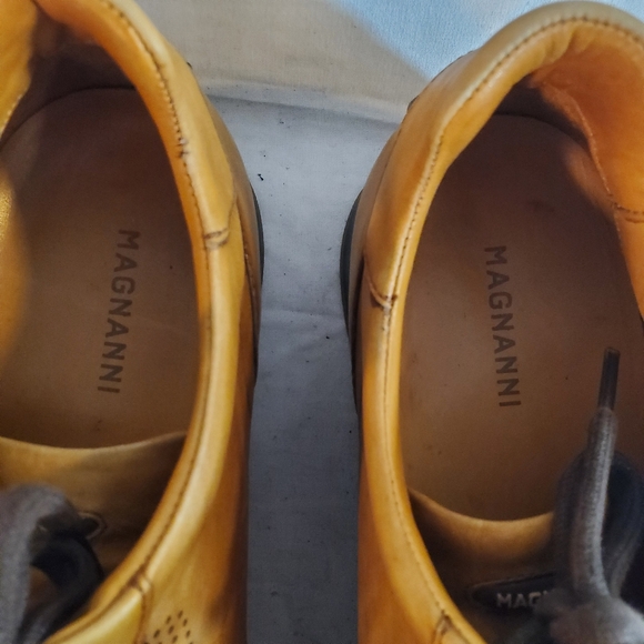 Magnanni Men's Size 9M Pueblo Fashion Sneakers 14804 Cognac Brown Leather - Picture 5 of 7